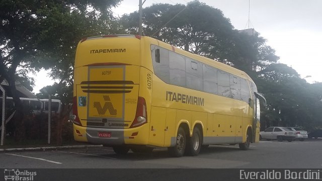 Viação Itapemirim 60759 na cidade de São José dos Campos, São Paulo, Brasil, por Everaldo Bordini. Número da foto: #4923395.