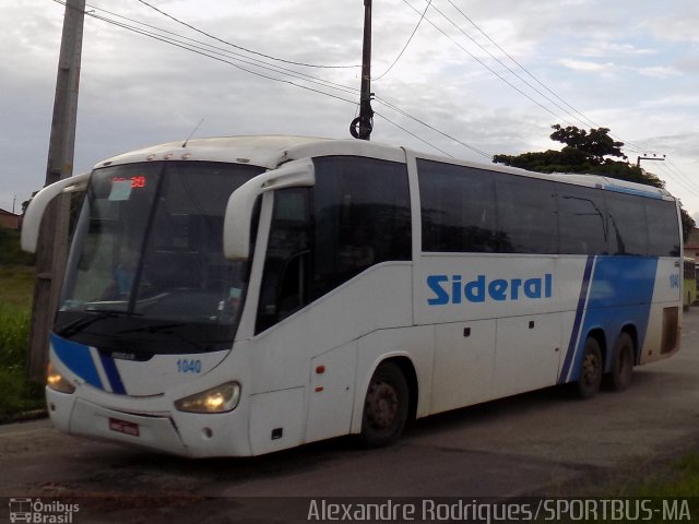 Sideral Transportes e Turismo 1040 na cidade de São Luís, Maranhão, Brasil, por Alexandre  Rodrigues. ID da foto: 4925247.