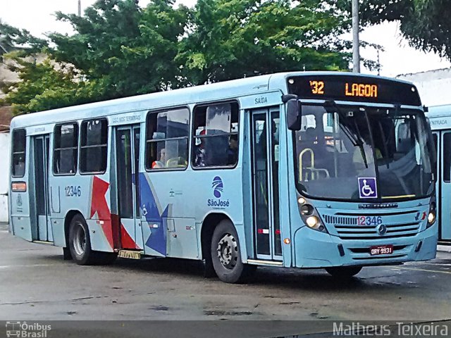 Auto Viação São José 12346 na cidade de Fortaleza, Ceará, Brasil, por Matheus Lima Teixeira. ID da foto: 4924733.