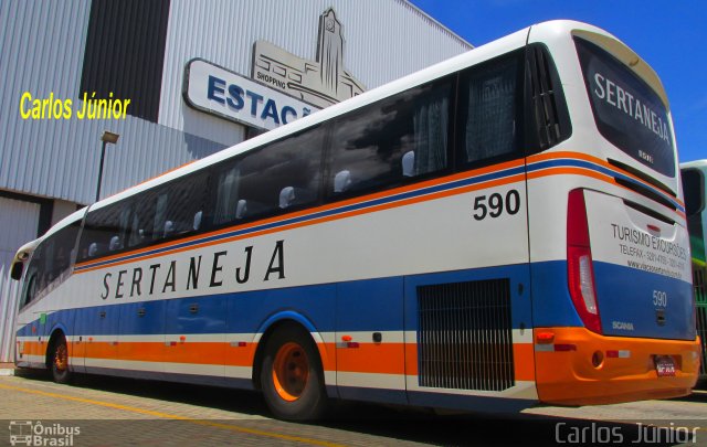 Viação Sertaneja 590 na cidade de Goiânia, Goiás, Brasil, por Carlos Júnior. ID da foto: 4926003.