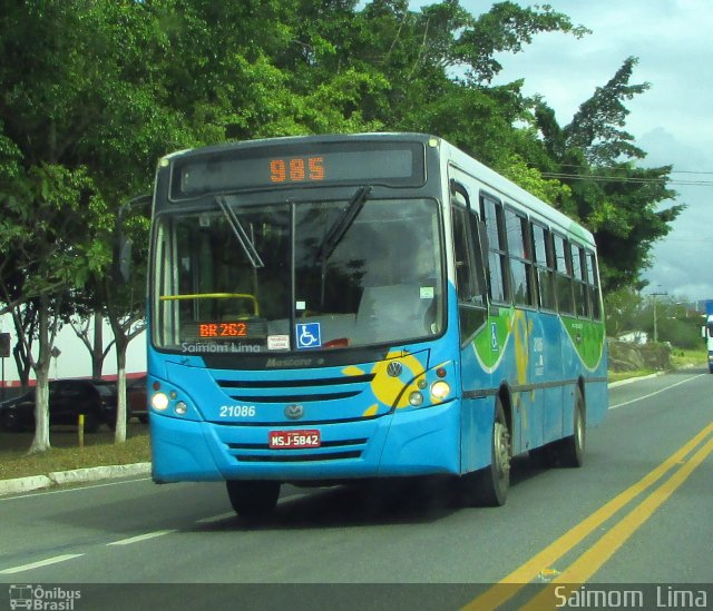 Santa Zita Transportes Coletivos 21086 na cidade de Viana, Espírito Santo, Brasil, por Saimom  Lima. ID da foto: 4926079.