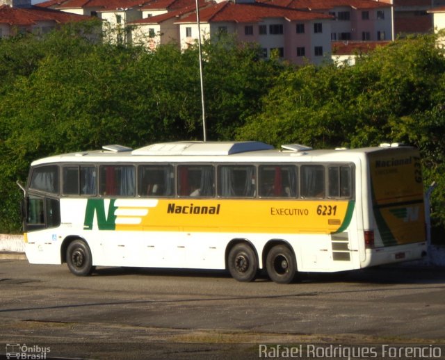 Viação Nacional 6231 na cidade de Aracaju, Sergipe, Brasil, por Rafael Rodrigues Forencio. ID da foto: 4924196.