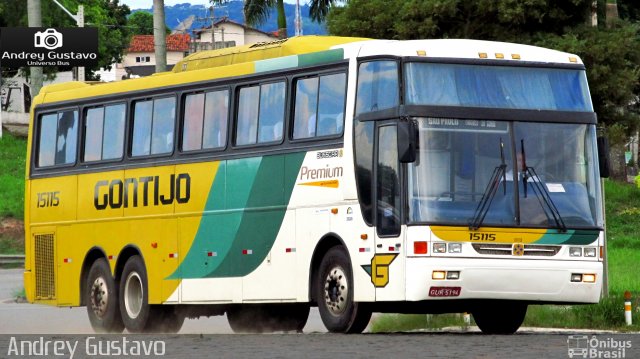 Empresa Gontijo de Transportes 15115 na cidade de Perdões, Minas Gerais, Brasil, por Andrey Gustavo. Número da foto: #4927666.