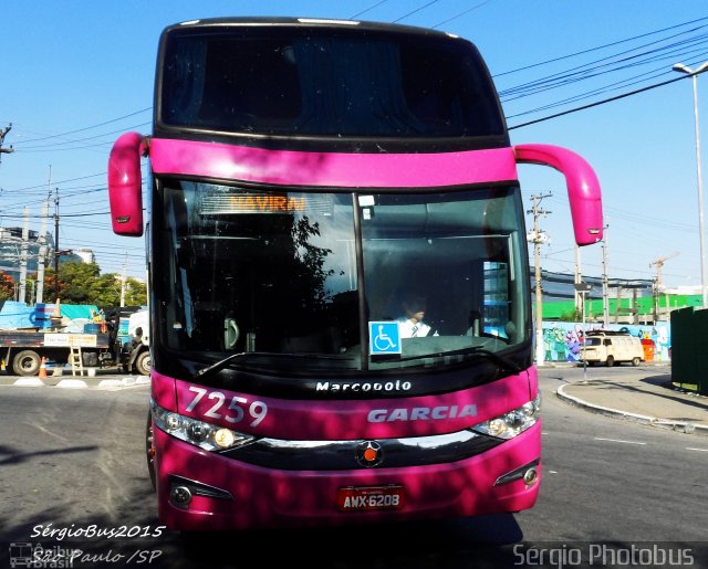 Viação Garcia 7259 na cidade de São Paulo, São Paulo, Brasil, por Sérgio de Sousa Elias. ID da foto: 4927489.