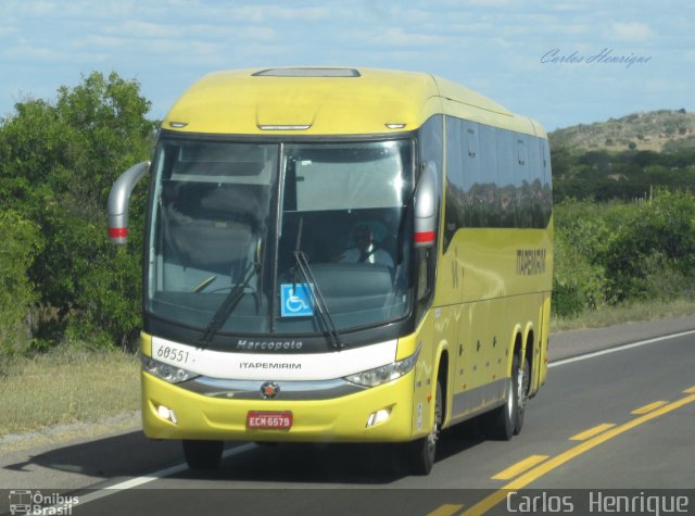 Viação Itapemirim 60551 na cidade de São José do Jacuípe, Bahia, Brasil, por Carlos  Henrique. Número da foto: #4927136.