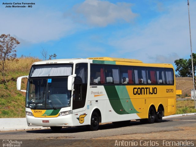 Empresa Gontijo de Transportes 12070 na cidade de João Monlevade, Minas Gerais, Brasil, por Antonio Carlos Fernandes. ID da foto: 4927103.