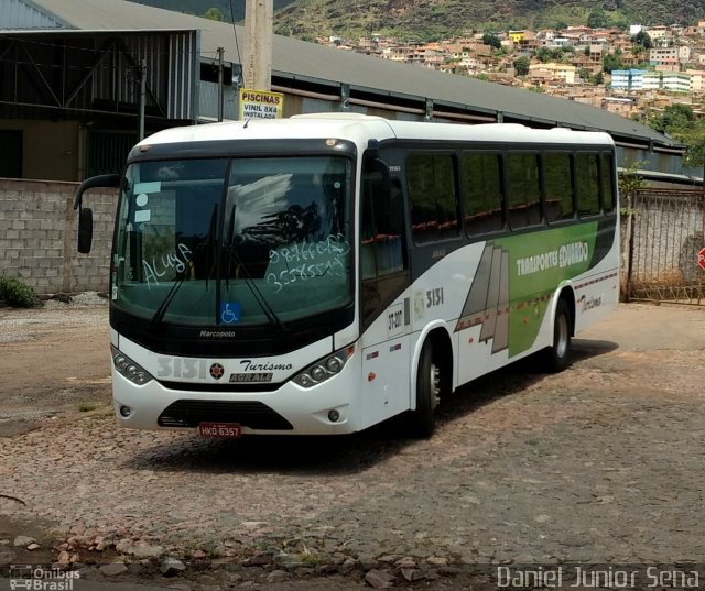 Transportes Eduardo 3131 na cidade de Mariana, Minas Gerais, Brasil, por Daniel Junior Sena. ID da foto: 4930298.