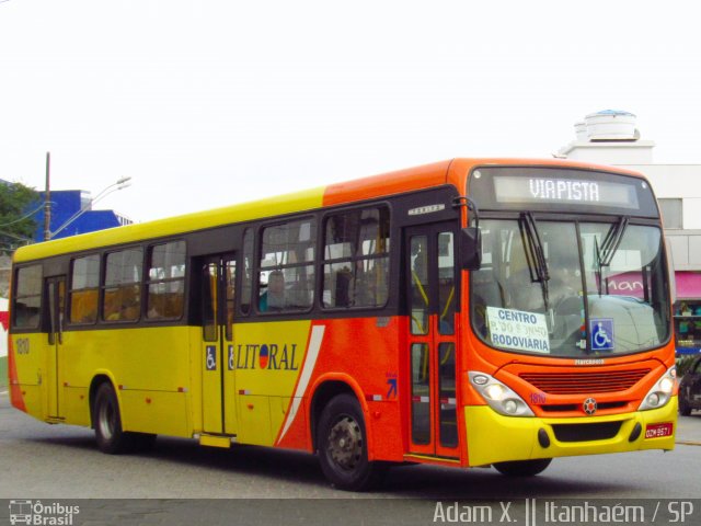 Viação Litoral Sul 1810 na cidade de Itanhaém, São Paulo, Brasil, por Adam Xavier Rodrigues Lima. Número da foto: #4929736.