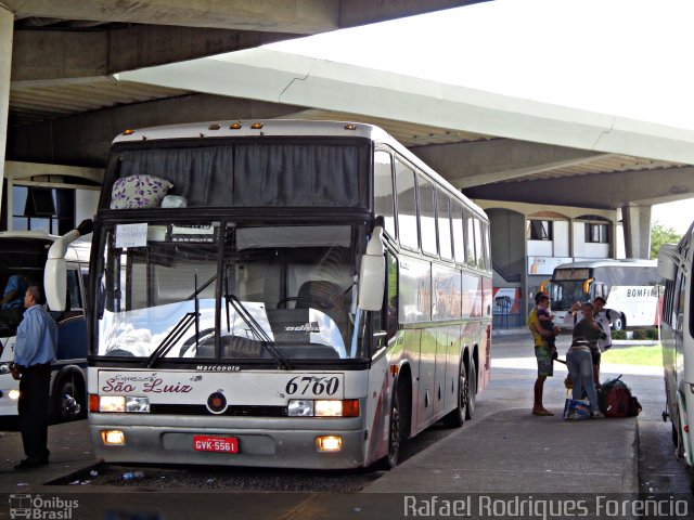 Expresso São Luiz 6760 na cidade de Aracaju, Sergipe, Brasil, por Rafael Rodrigues Forencio. ID da foto: 4931249.