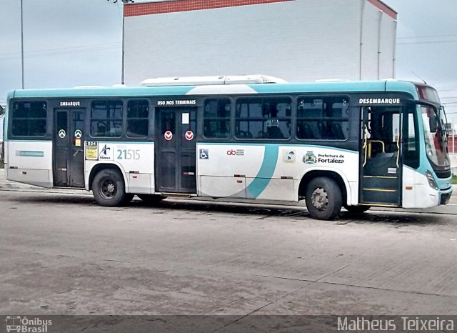 Aliança Transportes Urbanos 21515 na cidade de Fortaleza, Ceará, Brasil, por Matheus Lima Teixeira. ID da foto: 4933450.