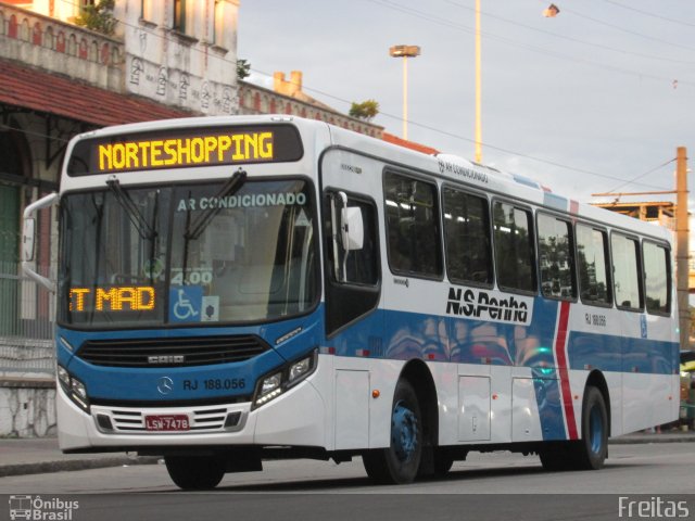 Viação Nossa Senhora da Penha RJ 188.056 na cidade de Rio de Janeiro, Rio de Janeiro, Brasil, por Lucas de Freitas Fonseca. ID da foto: 4934687.