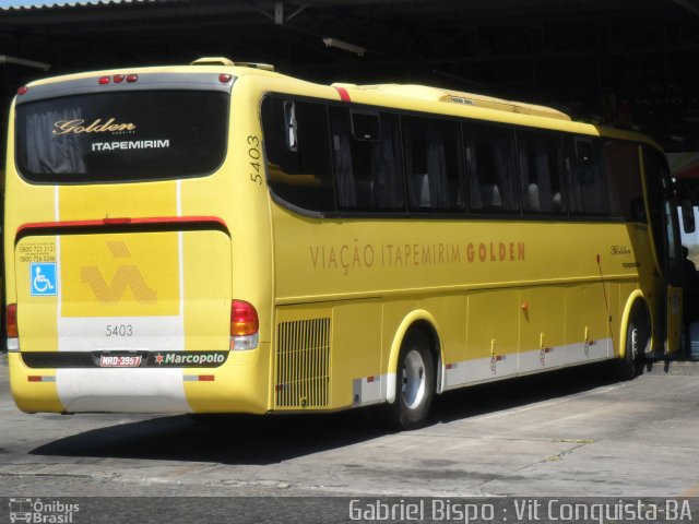 Viação Itapemirim 5403 na cidade de Vitória da Conquista, Bahia, Brasil, por Gabriel Bispo. Número da foto: #4934633.