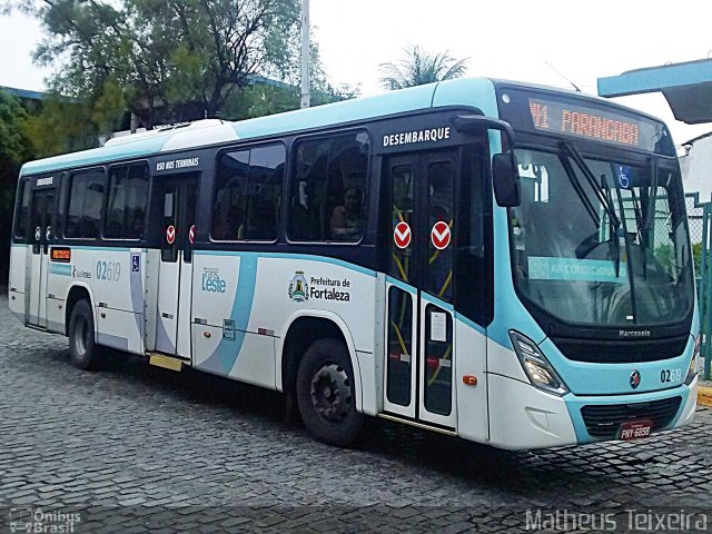 Viação Fortaleza 02619 na cidade de Fortaleza, Ceará, Brasil, por Matheus Lima Teixeira. Número da foto: #4933447.