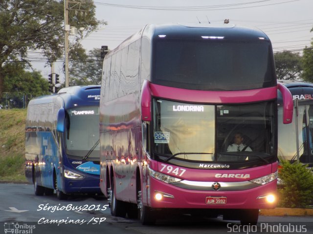 Viação Garcia 7947 na cidade de Campinas, São Paulo, Brasil, por Sérgio de Sousa Elias. Número da foto: #4934233.