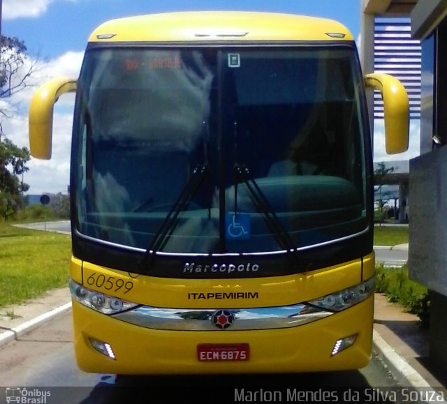 Viação Itapemirim 60599 na cidade de Brasília, Distrito Federal, Brasil, por Marlon Mendes da Silva Souza. Número da foto: #4933037.