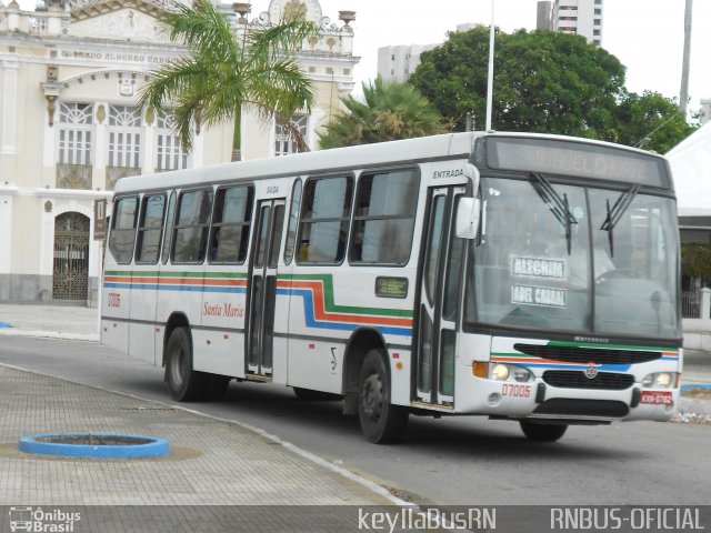 Auto Ônibus Santa Maria Transporte e Turismo 07005 na cidade de Natal, Rio Grande do Norte, Brasil, por Keylla Pinto. Número da foto: #4933738.