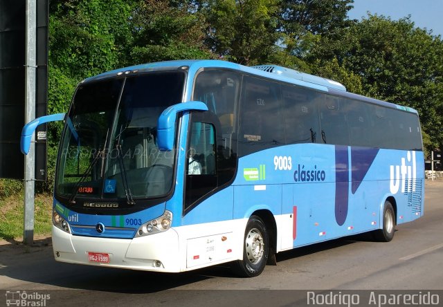 UTIL - União Transporte Interestadual de Luxo 9003 na cidade de Conselheiro Lafaiete, Minas Gerais, Brasil, por Rodrigo  Aparecido. Número da foto: #4936684.