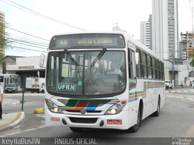 Auto Ônibus Santa Maria Transporte e Turismo 02088 na cidade de Natal, Rio Grande do Norte, Brasil, por Keylla Pinto. ID da foto: 4936751.