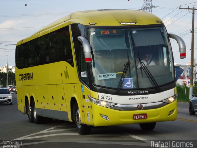 Viação Itapemirim 60731 na cidade de Campos dos Goytacazes, Rio de Janeiro, Brasil, por Rafael Gomes . ID da foto: 4937124.