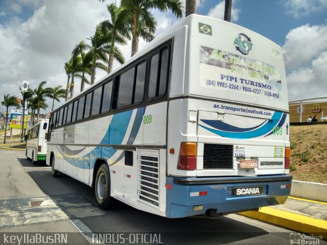 AC Transporte e Turismo 009 na cidade de Natal, Rio Grande do Norte, Brasil, por Keylla Pinto. Número da foto: #4938106.