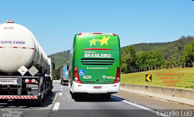 Expresso Brasileiro 1020 na cidade de Queluz, São Paulo, Brasil, por Claudio Luiz. ID da foto: 4937828.