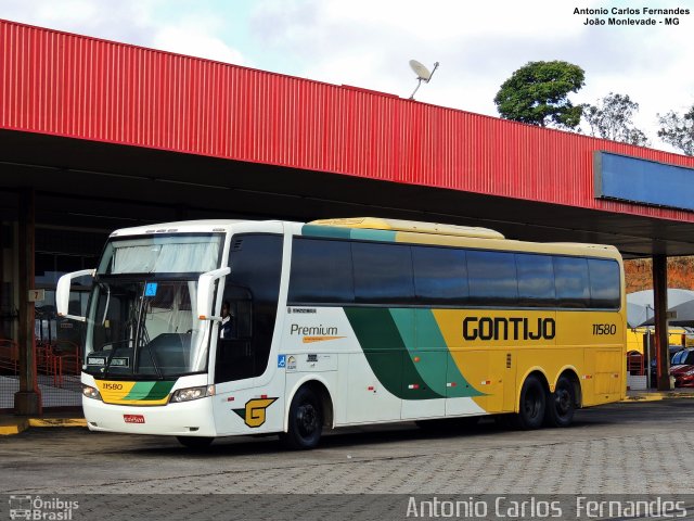 Empresa Gontijo de Transportes 11580 na cidade de João Monlevade, Minas Gerais, Brasil, por Antonio Carlos Fernandes. ID da foto: 4938436.