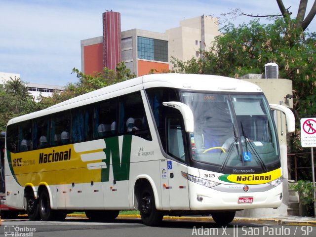 Viação Nacional 16125 na cidade de São Paulo, São Paulo, Brasil, por Adam Xavier Rodrigues Lima. Número da foto: #4940652.