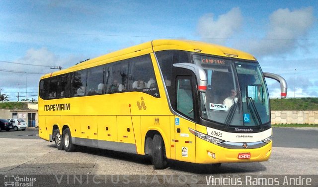 Viação Itapemirim 60625 na cidade de Sombrio, Santa Catarina, Brasil, por Vinícius Ramos Andre. ID da foto: 4940450.