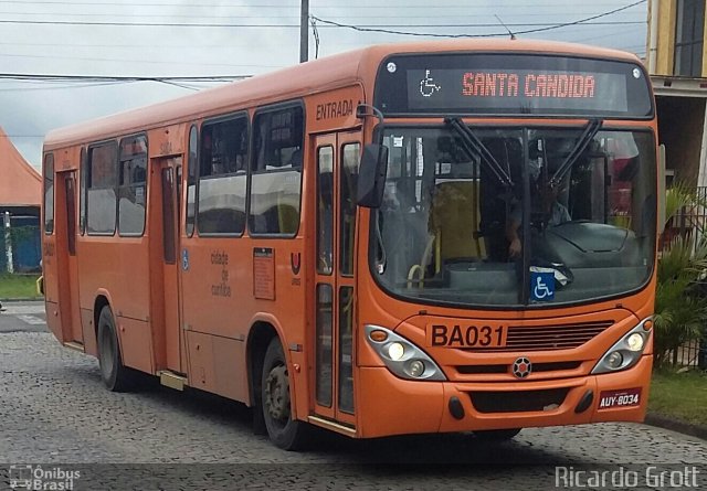 Transporte Coletivo Glória BA031 na cidade de Curitiba, Paraná, Brasil, por Ricardo Grott. Número da foto: #4940405.