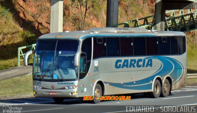 Viação Garcia 7160 na cidade de Cesário Lange, São Paulo, Brasil, por EDUARDO - SOROCABUS. ID da foto: 4940603.