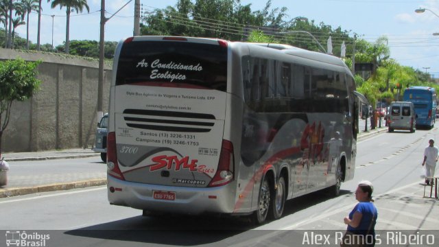 Style Bus 3700 na cidade de Aparecida, São Paulo, Brasil, por Alex Ramos Ribeiro. ID da foto: 4944608.