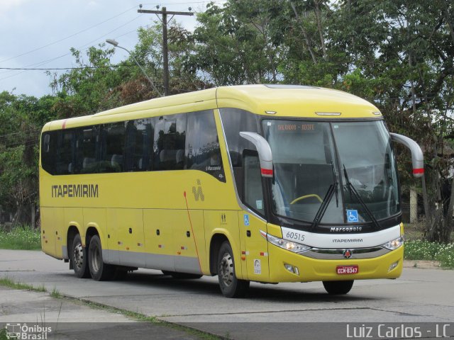 Viação Itapemirim 60515 na cidade de Recife, Pernambuco, Brasil, por Luiz Carlos de Santana. Número da foto: #4943535.