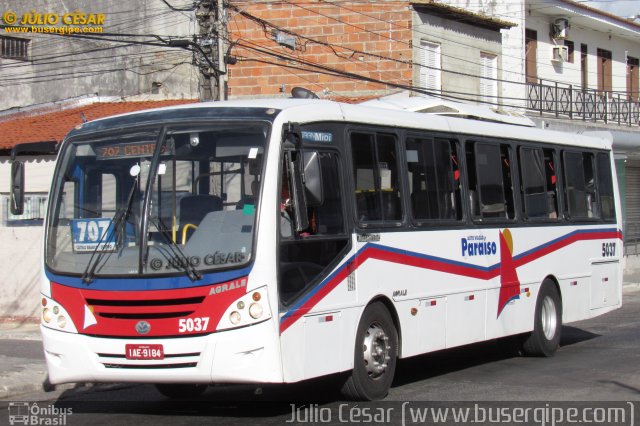 AVP - Auto Viação Paraíso 5037 na cidade de Aracaju, Sergipe, Brasil, por Julio Cesar  Barbosa Martins. Número da foto: #4942576.