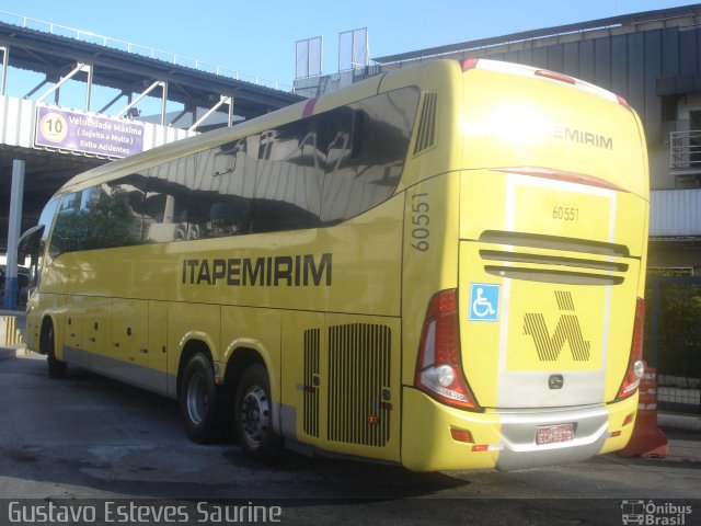 Viação Itapemirim 60551 na cidade de Rio de Janeiro, Rio de Janeiro, Brasil, por Gustavo Esteves Saurine. Número da foto: #4944195.