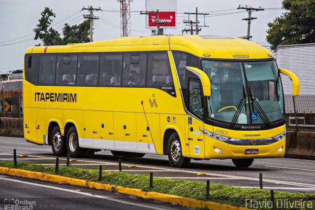 Viação Itapemirim 60801 na cidade de Resende, Rio de Janeiro, Brasil, por Flávio Oliveira. ID da foto: 4883382.