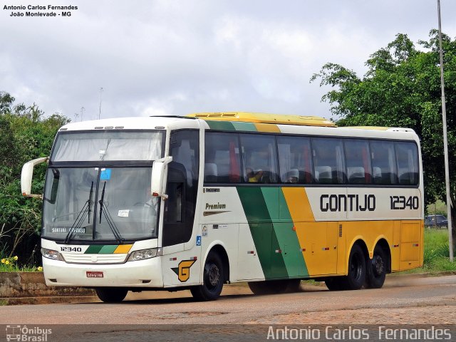 Empresa Gontijo de Transportes 12340 na cidade de João Monlevade, Minas Gerais, Brasil, por Antonio Carlos Fernandes. ID da foto: 4945477.