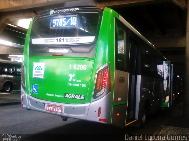 Transcooper > Norte Buss 1 6206 na cidade de São Paulo, São Paulo, Brasil, por Daniel Lucena Gomes. ID da foto: 4945357.