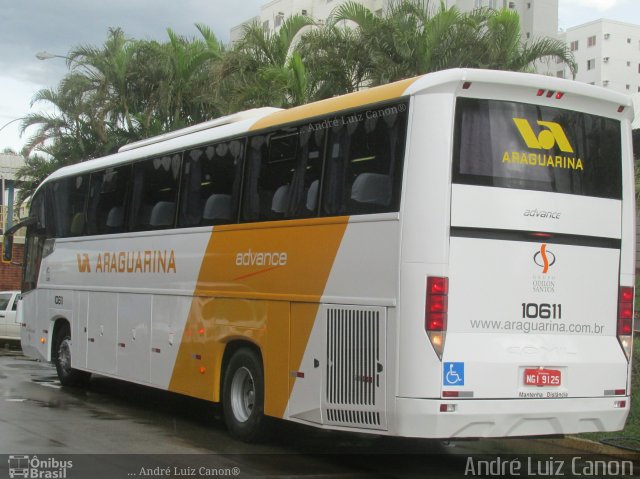 Viação Araguarina 10611 na cidade de Goiânia, Goiás, Brasil, por André Luiz Canon. ID da foto: 4946803.