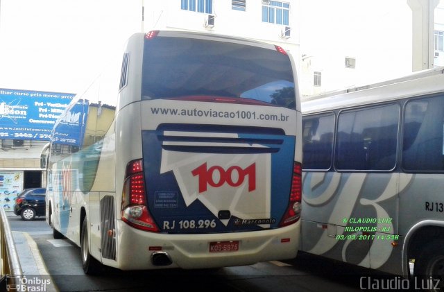 Auto Viação 1001 RJ 108.296 na cidade de Rio de Janeiro, Rio de Janeiro, Brasil, por Claudio Luiz. Número da foto: #4884086.