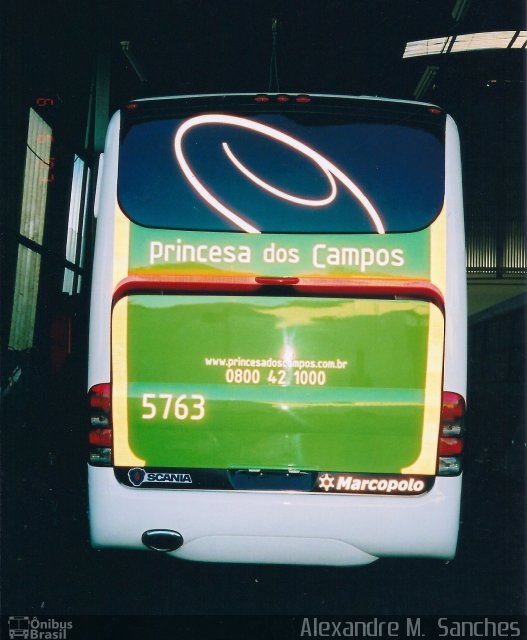 Expresso Princesa dos Campos 5763 na cidade de Ponta Grossa, Paraná, Brasil, por Alexandre M.  Sanches. Número da foto: #4886430.