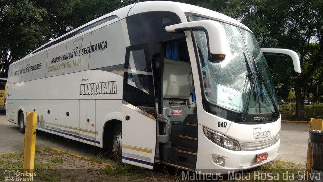 Viação Piracicabana 6417 na cidade de São Paulo, São Paulo, Brasil, por Matheus Mota Rosa da Silva. ID da foto: 4887240.