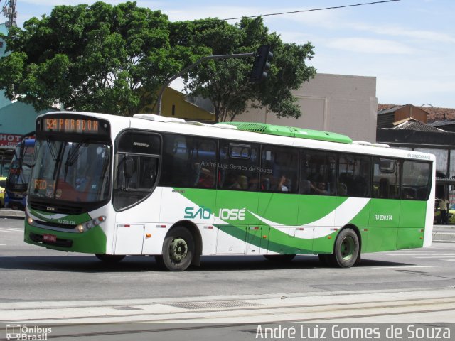 Viação São José RJ 200.174 na cidade de Rio de Janeiro, Rio de Janeiro, Brasil, por André Luiz Gomes de Souza. Número da foto: #4888121.