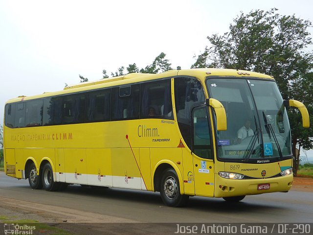 Viação Itapemirim 8619 na cidade de Gama, Distrito Federal, Brasil, por José Antônio Gama. ID da foto: 4886621.