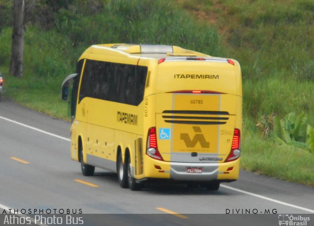 Viação Itapemirim 60785 na cidade de Divino, Minas Gerais, Brasil, por Athos Lauriano do Prado. Número da foto: #4887861.