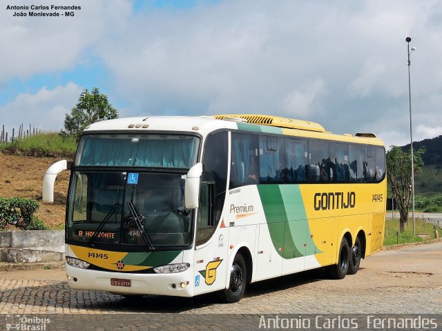 Empresa Gontijo de Transportes 14145 na cidade de João Monlevade, Minas Gerais, Brasil, por Antonio Carlos Fernandes. Número da foto: #4889426.