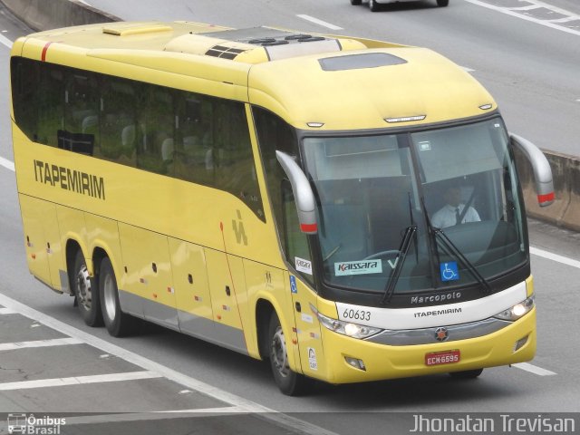 Viação Itapemirim 60633 na cidade de Lavrinhas, São Paulo, Brasil, por Jhonatan Diego da Silva Trevisan. ID da foto: 4890216.