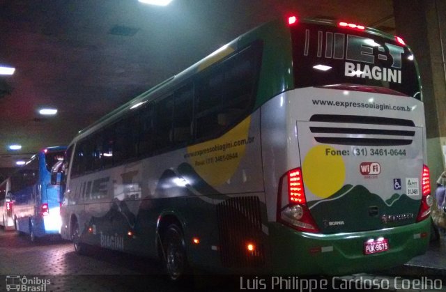 EBT - Expresso Biagini Transportes 9675 na cidade de Belo Horizonte, Minas Gerais, Brasil, por Luis Philippe Cardoso Coelho. ID da foto: 4888789.