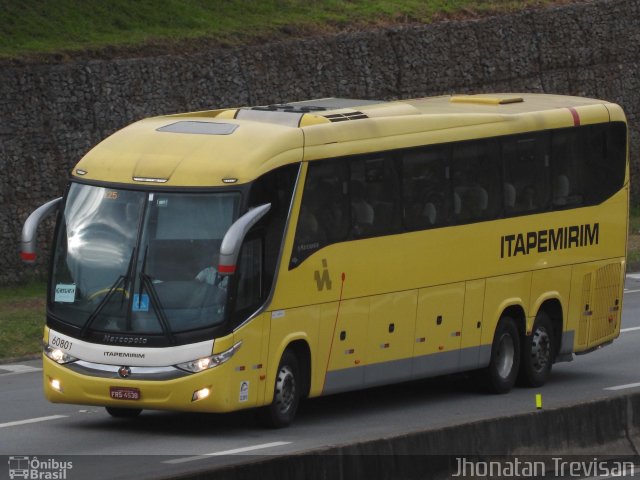 Viação Itapemirim 60801 na cidade de Lavrinhas, São Paulo, Brasil, por Jhonatan Diego da Silva Trevisan. ID da foto: 4890245.