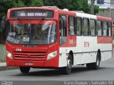 BTM - Bahia Transportes Metropolitanos 240 na cidade de Salvador, Bahia, Brasil, por Ícaro Chagas. ID da foto: :id.