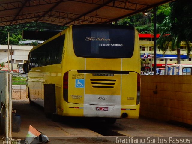 Viação Itapemirim 48127 na cidade de Manhuaçu, Minas Gerais, Brasil, por Graciliano Santos Passos. ID da foto: 4890855.